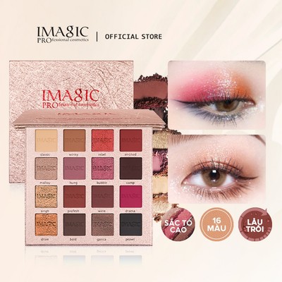 Bảng phấn mắt IMAGIC 16 màu lỳ/ màu nhũ thời trang 135g