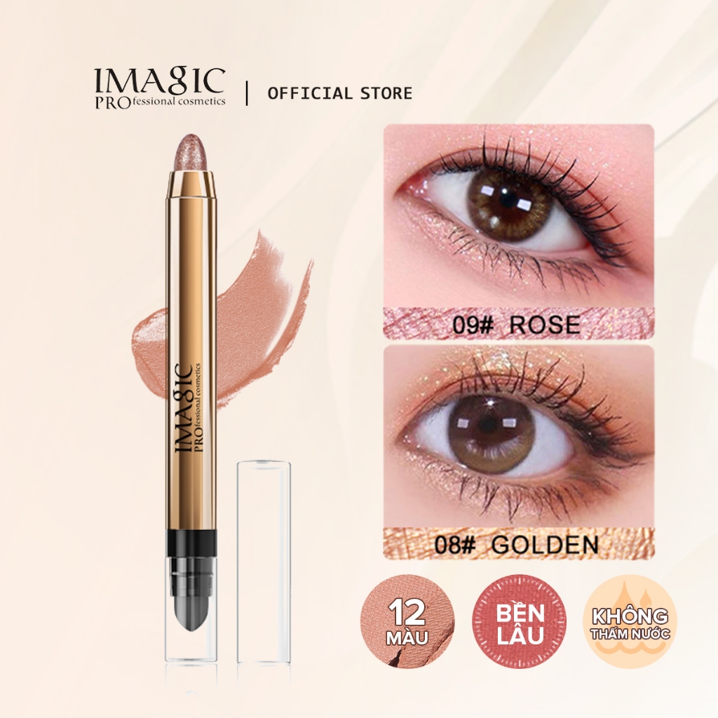 Imagic Phấn Mắt Dạng Thỏi Lấp Lánh Chứa vitamin c Bền Màu Chống Thấm Nước 21g