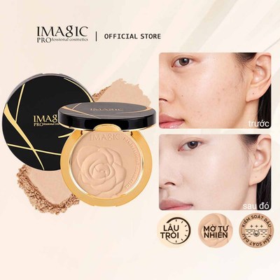 Phấn Nén IMAGIC Lâu Trôi Kiềm Dầu Hương Thơm Tự Nhiên Kèm Bông Phấn