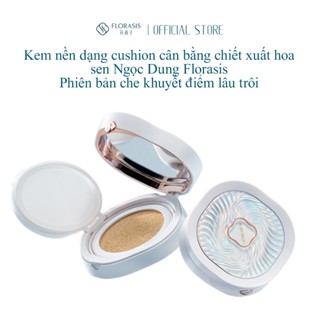 Cushion cân bằng chiết xuất hoa sen ngọc Florasis che khuyết điểm lâu trôi 2.0 Florasis
