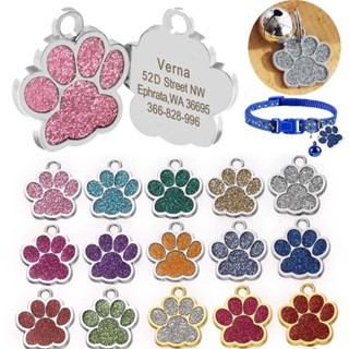 St. kunkka 1 Cái Cá Tính Chó Mèo Thú Cưng Biển Tên Khắc ID Thẻ Tên Mặt Dây Chuyền Phụ Kiện Thú Cưng Nhấp Nháy Chân Mặt Dây Chuyền Chuông