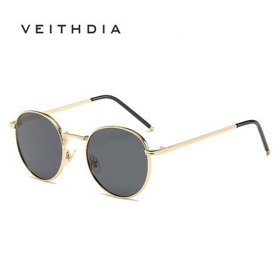 Veithdia Nữ Retro Kính Mát Phân Cực Xu Hướng Tiệc Sân Khấu Kính Tròn Ngoài Trời Chống Tia UV Kính Chống Nắng Z1915