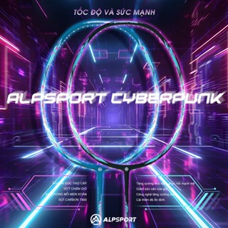  Vợt cầu lông ALPSPORT Cyberpunk chính hãng thiết kế gaming độc đáo 3 màu thời trang trọng lượng siêu nhẹ 5U sợi carbon 100% cao cấp lực căng dây tối đa 28LBS dây căng sẵn 26LBS vợt đánh đôi tốc độ cao,bảo hành chính hãng ALPSPORT,COD 