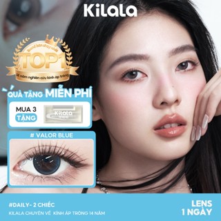 Kính áp tròng Kilala màu xám Gifted Grey và màu nâu Gifted Brown DIA 14.0mm lens cận 1 ngày có độ (0-8) 2 chiếc