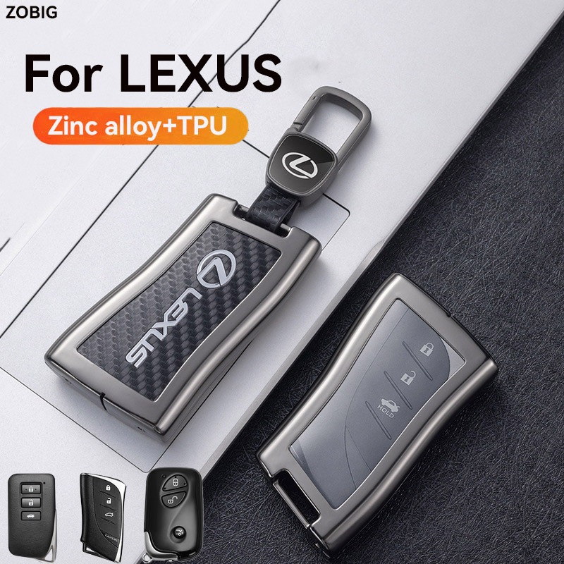 ZOBIG Chìa Khóa Fob Dành Cho Xe Lexus Có Móc Khóa Hợp Kim Kẽm + Vỏ Chìa Khóa TPU Cho 2019- 2025Lexus