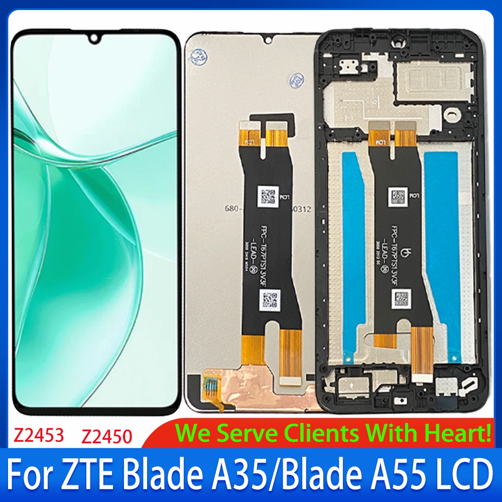 6.75 "Chính Hãng Cho Màn Hình Hiển Thị ZTE Blade A35 + Bộ Số Hóa Bảng Cảm Ứng ZTE Blade A35 A55 LCD 