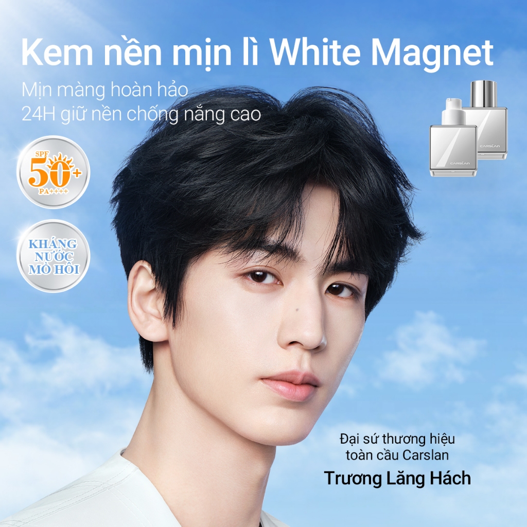 Kem Nền chống nắng Carslan White Magnet chống lem kháng nước SPF50+ PA++++ 30g | BigBuy360 - bigbuy360.vn