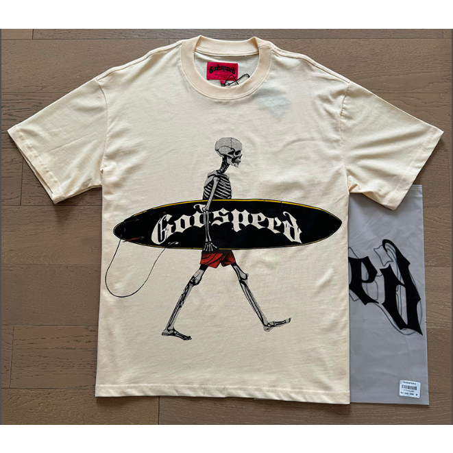 Phong Cách Mới Godspeed Nam Nữ Áo Thun Ngắn Tay Thông Thường 0328