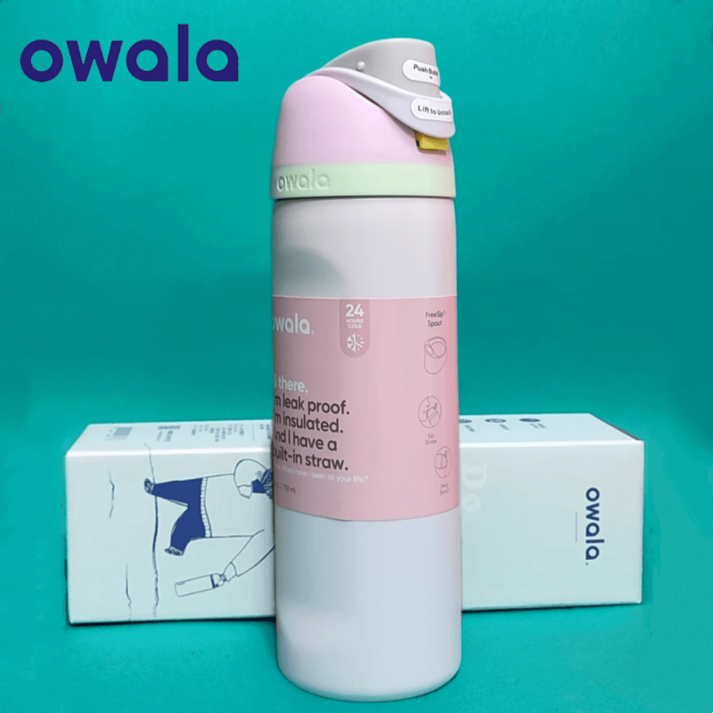 Bình nước uống đôi cầm tay bằng thép không gỉ Owala 710ml Thích hợp cho ngoài trời, thể thao, du lịc