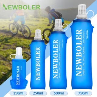 Newboler 150ml 250ml 500ml 750ml Bình Mềm TPU Silicone Có Thể Gập Lại Bình Nước Cho Thể Thao Ngoài Trời Du Lịch Chạy Bộ Chạy Bộ Thể Dục Chai Mềm Di Động