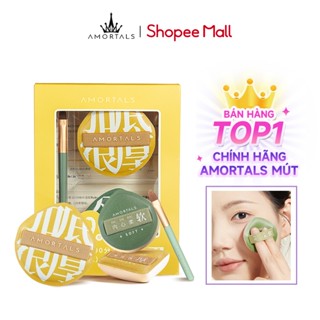 Bộ mút trang điểm AMORTALS Chính Hãng sử dụng ướt và khô đa năng với cọ và hộp đựng
