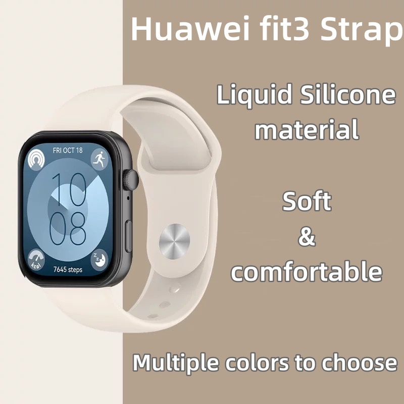 Huawei Watch Fit 3 Dây đeo silicon lỏng cho huawei Fit3 Vòng đeo tay thay thế cho Fit3 Phụ kiện đồng