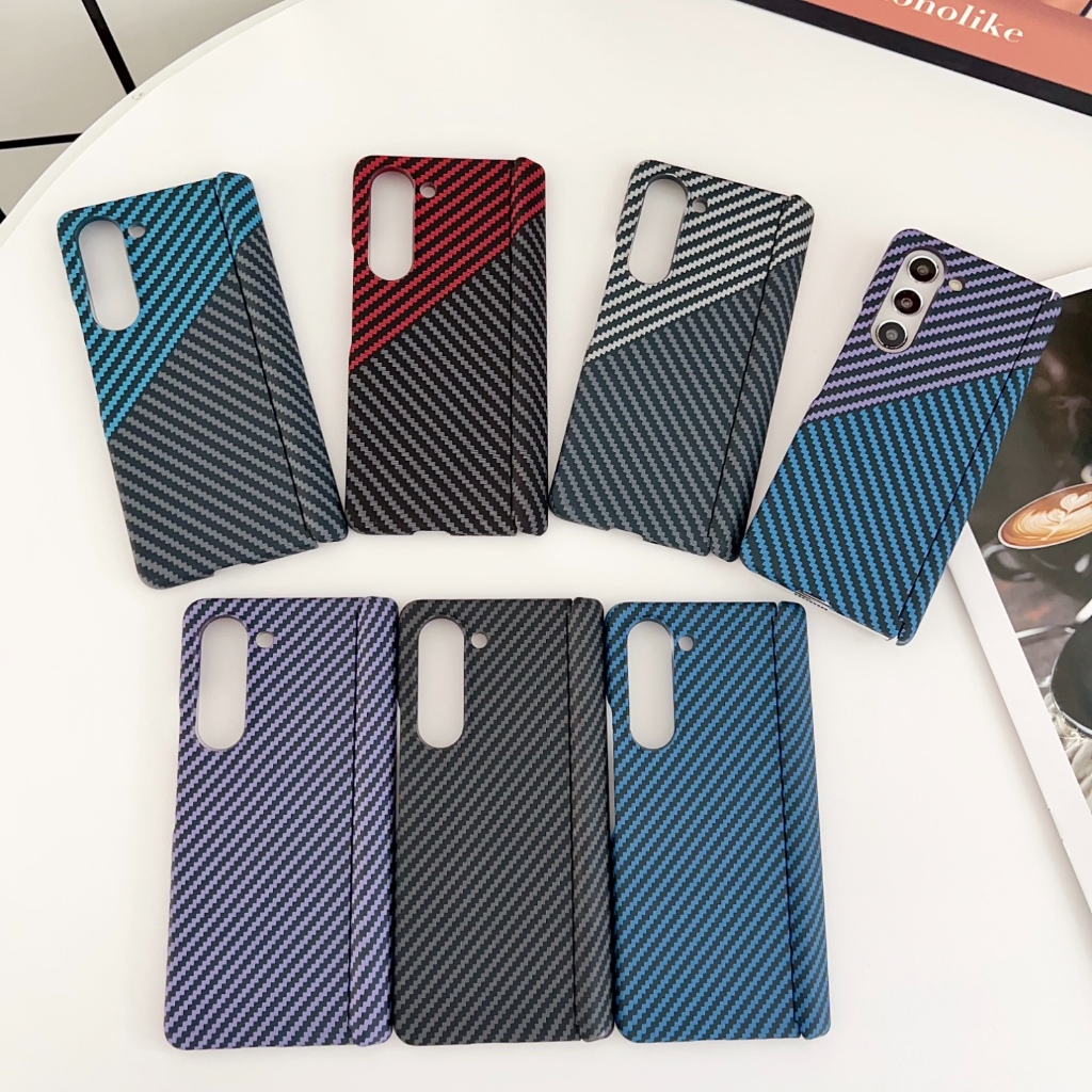 Ốp Lưng Cho Samsung Galaxy Z FOLD 6 5 4 FOLD6 FOLD5 FOLD4 Ốp lưng Họa Tiết Sợi Carbon Siêu Mỏng Bảo 