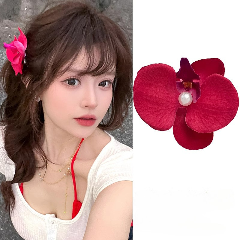 🍥jellycuty🍥 🌸Cô Gái Ngọt Ngào Đẹp Phalaenopsis Hoa Kẹp Tóc Kẹp Bên Nổ Kẹp Phụ Kiện Tóc | BigBuy360 - bigbuy360.vn