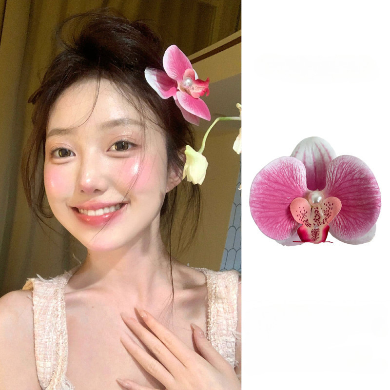 🍥jellycuty🍥 🌸Cô Gái Ngọt Ngào Đẹp Phalaenopsis Hoa Kẹp Tóc Kẹp Bên Nổ Kẹp Phụ Kiện Tóc | BigBuy360 - bigbuy360.vn