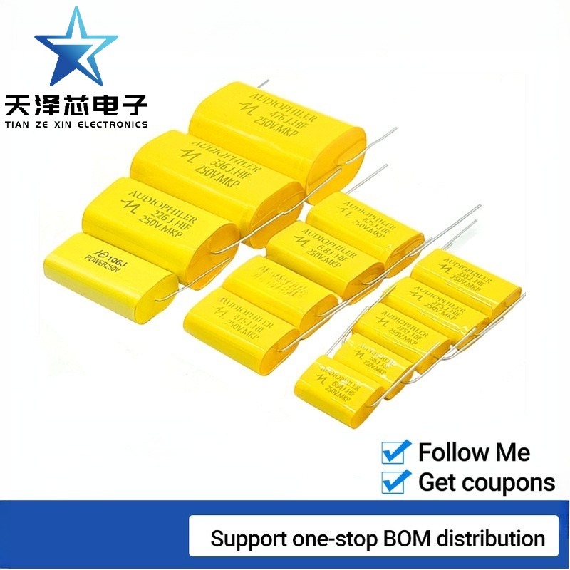 5 Chiếc Tụ Không Độ Cao 0.68UF 1.5UF 2.2UF 5.6UF 12UF 15UF 22UF 33UF 47UF 250V 250V Tweeter Loa Chia