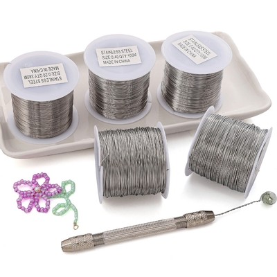 Beadia [0,2-0,6mm] Sợi dây thép mềm DIY Đính cườm để làm vòng tay Phụ kiện ren vòng cổ
