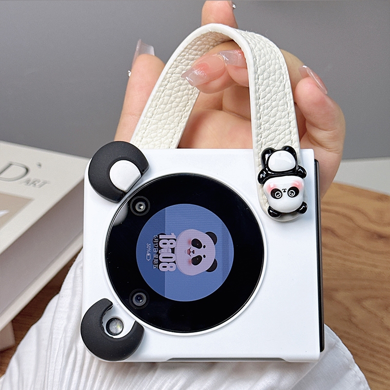 Vỏ Lật Libero Cho ZTE Libero Flip Nubia Flip DIY Panda Dây Đeo Tay Da Sensation Cứng Vỏ Điện Thoại D