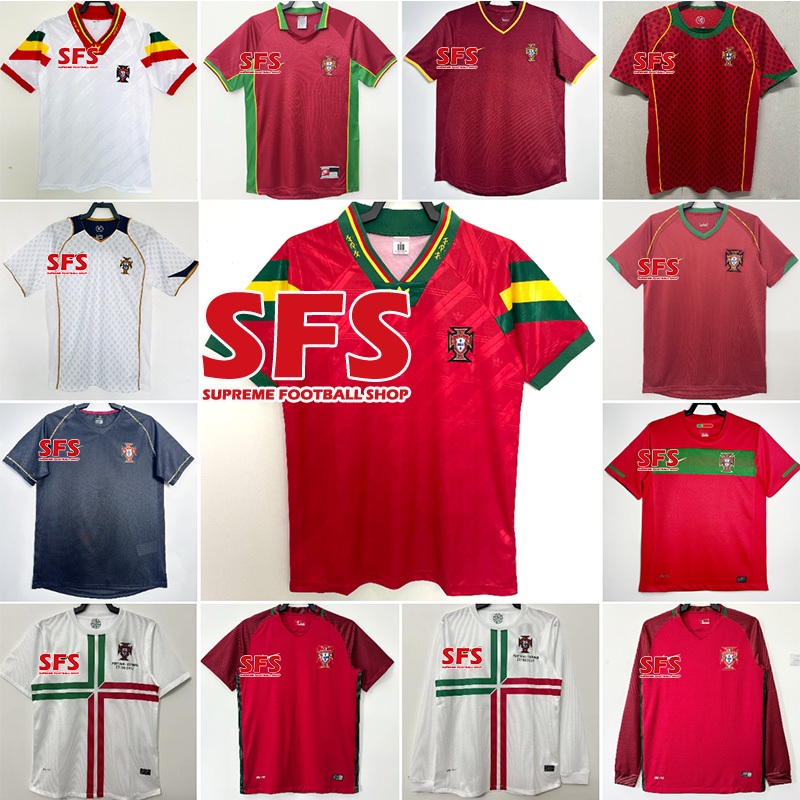 [SFS] Chất Lượng Hàng Đầu Retro 1992-16 Retro Bồ Đào Nha Bóng Đá Áo Thun Thể Thao Áo Người Hâm Mộ Ph