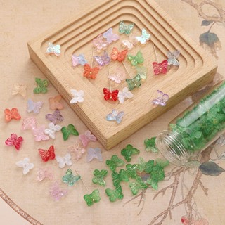 [11x9.5mm] 10 Chiếc Mặt Dây Chuyền Bướm Hạt Thủy Tinh Mini Bướm DIY Làm Bông Tai Mặt Dây Chuyền Làm Vòng Tay