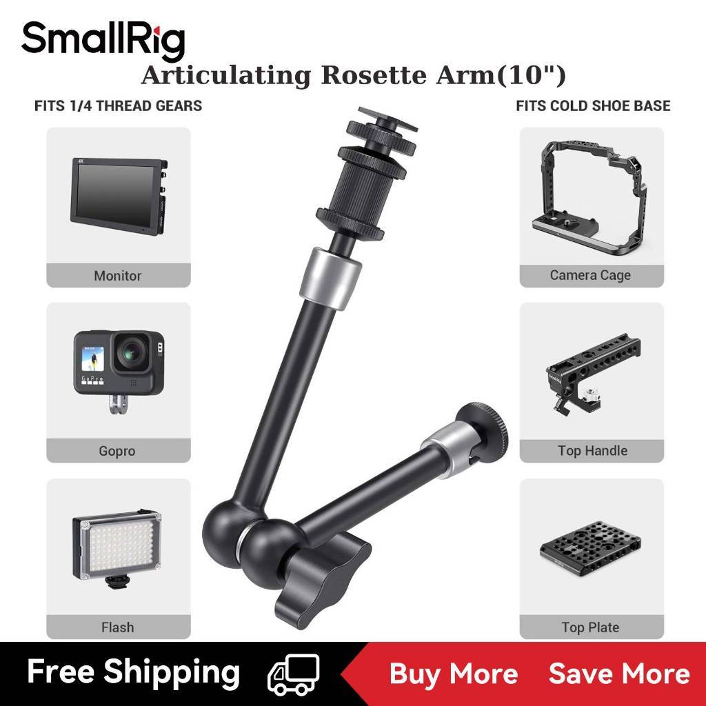 SmallRig Rosette Cánh tay khớp nối Rosette Max 11 "Dài có đế giày lạnh và Bộ chuyển đổi vít ren tiêu