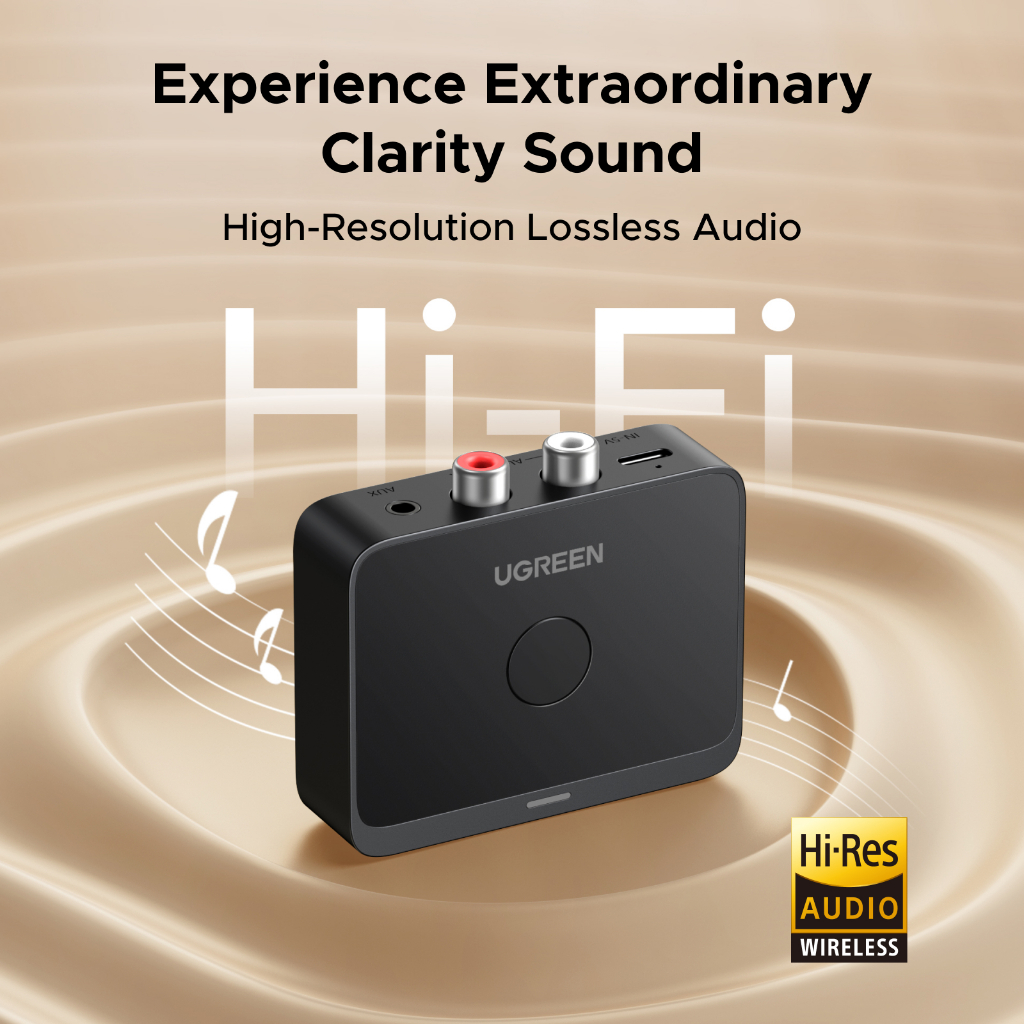 UGREEN Mini Hi-Fi LADC Bluetooth 6.0 Bộ Thu Bluetooth Bộ Chuyển Đổi Âm Thanh Cho Đài Phát Thanh Ô Tô Khuếch Đại Tai Nghe Loa | BigBuy360 - bigbuy360.vn