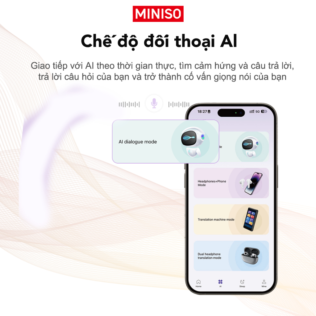 Miniso MS156 Tai Nghe Phiên Dịch AI Tai nghe tai mở Tai nghe Bluetooth loại bỏ tiếng ồn Bluetooth 5.4 Tai nghe không dây IPX5 Tai nghe thể thao chống nước có Mic Tai nghe dẫn truyền xương | BigBuy360 - bigbuy360.vn