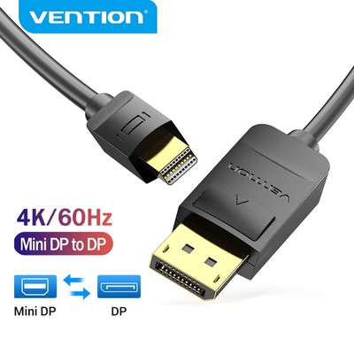 Dây cáp DP Vention Mini DP Sang DP 4K 60Hz Displayport Cáp 4K 120Hz Thunderbolt DP Bộ điều hợp 1,5m / 2M / 3M