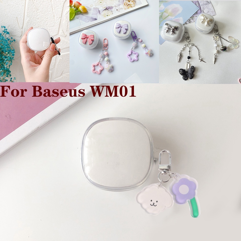 Dành Cho Baseus E19 Thời Trang Hoa Tulip Cho Baseus Encok WM01TWS / WM02 / E16 E19 E20 Bowie Tai Ngh