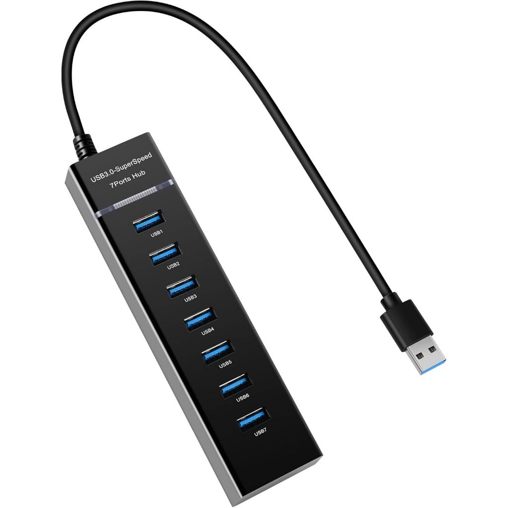 Hub USB 3.0, USB sang nhiều Hub USB 2.0 + Bộ chia USB 3.0 1 *, Hub USB 7 cổng cho Laptop, PC, Bàn ph