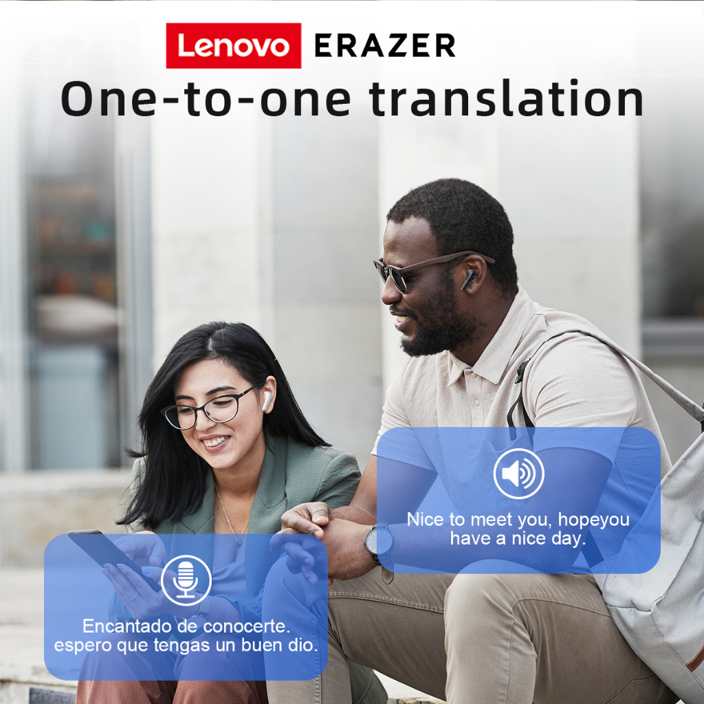 Lenovo ERAZER XT69 Pro AI dịch Tai nghe bluetooth 5.4 Tự động giảm tiếng ồn Tai nghe TWS tai nghe không dây HiFi Âm nhạc Cuộc gọi video chất lượng cao với microphone Độ trễ thấp Tai nghe dịch thuật | BigBuy360 - bigbuy360.vn