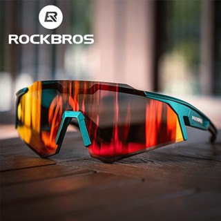 [Fulfilled by Shopee] ROCKBROS Kính mát phân cực chống gió chống tia cực tím phong cách thể thao thời trang nam nữ kính râm đi xe đạp màu đỏ và xanh