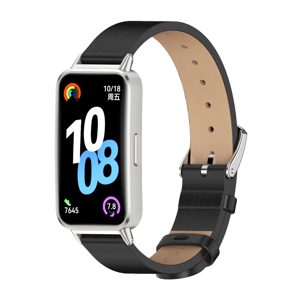 MIJOBS cho Huawei Band 10 9 8 Dây đeo bằng da Kim loại Đầu nối tháo lắp nhanh cho Huawei Band 10 NFC