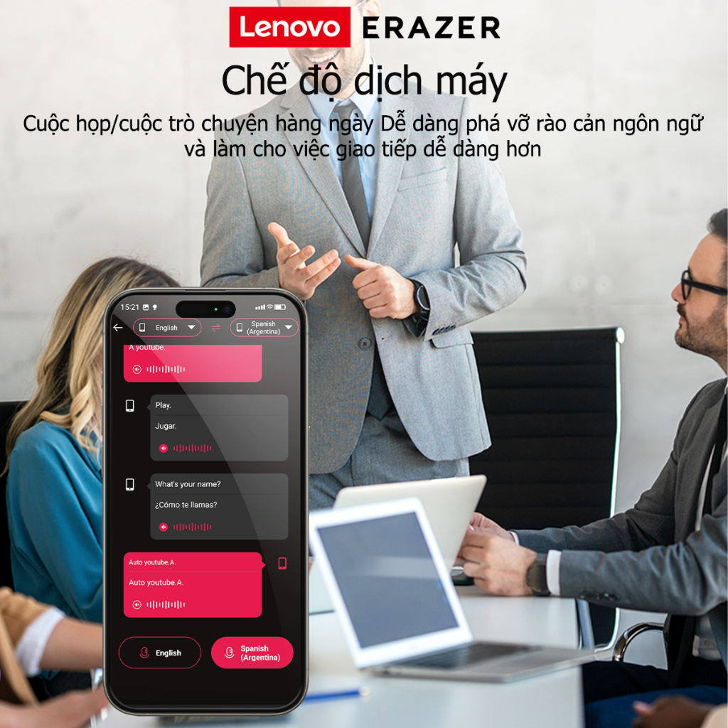 Lenovo ERAZER XT69 Pro Tai Nghe Phiên Dịch AI Bluetooth 5.4  Tai nghe không dây Tai nghe Bluetooth Khử tiếng ồn Tai nghe không dây HiFi Music HD Gọi có micrô Bluetooth 5.4 tai nghe lenovo | BigBuy360 - bigbuy360.vn