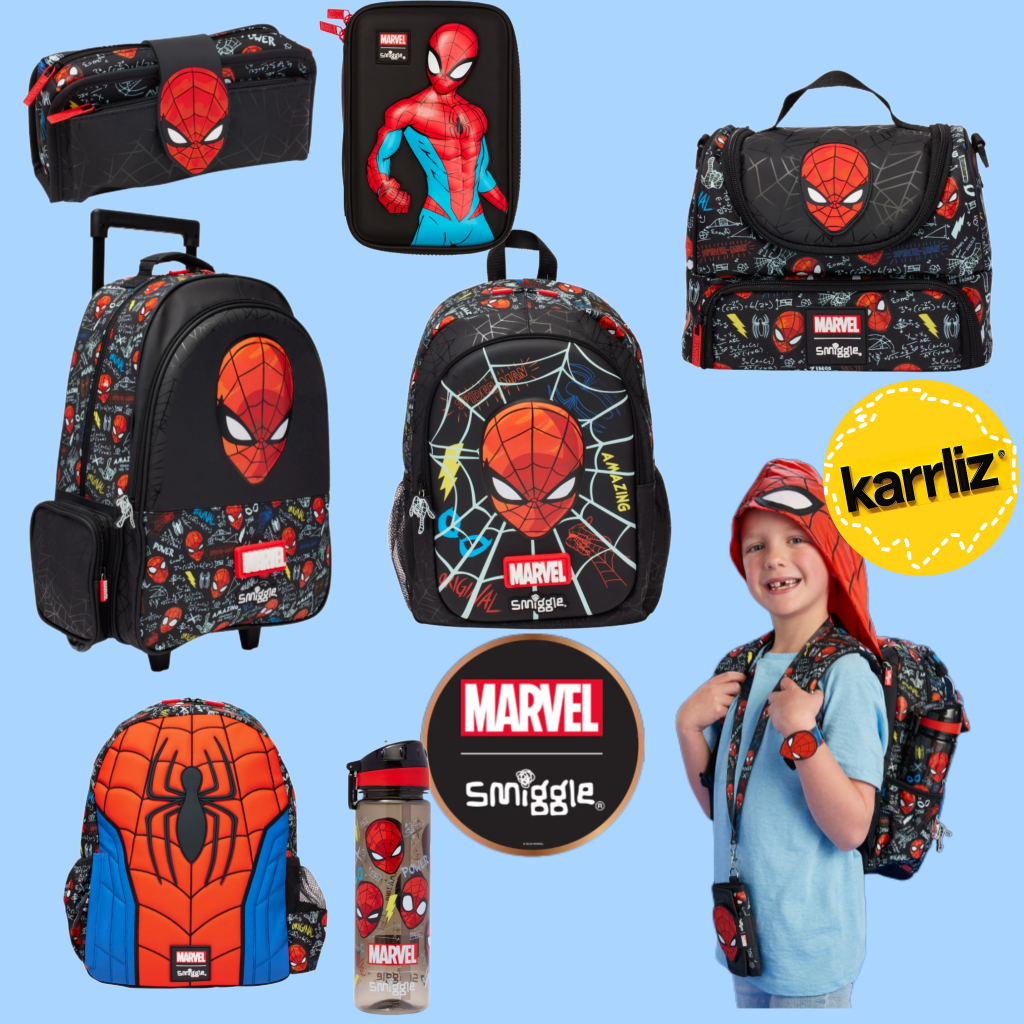 Ba lô áo Hoodie nhân vật trẻ trung Smiggle Spider-Man