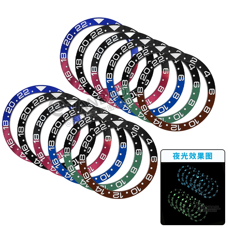 Phụ Kiện Đồng Hồ Thích Ứng Với Viền GMT Viền Gốm Khẩu Độ Ban Đêm Miệng 38 * 30,7mm