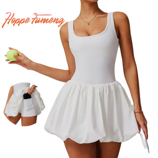 [Hoppe Fumeng] Váy tennis thể thao ngoài trời dành cho nữ có quần short bên trong