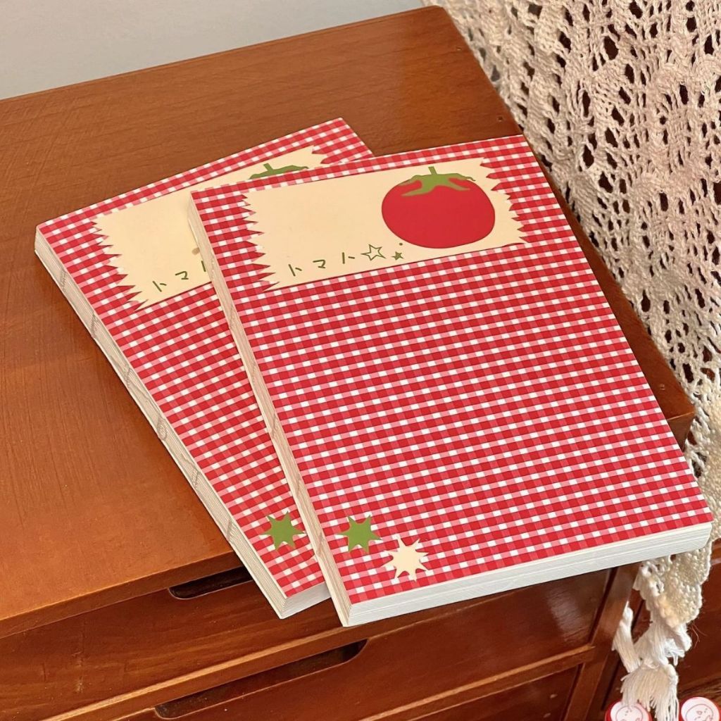OHAYA |Sổ tay Retro Cà chua, Sổ trống, Nhật ký, Notepad