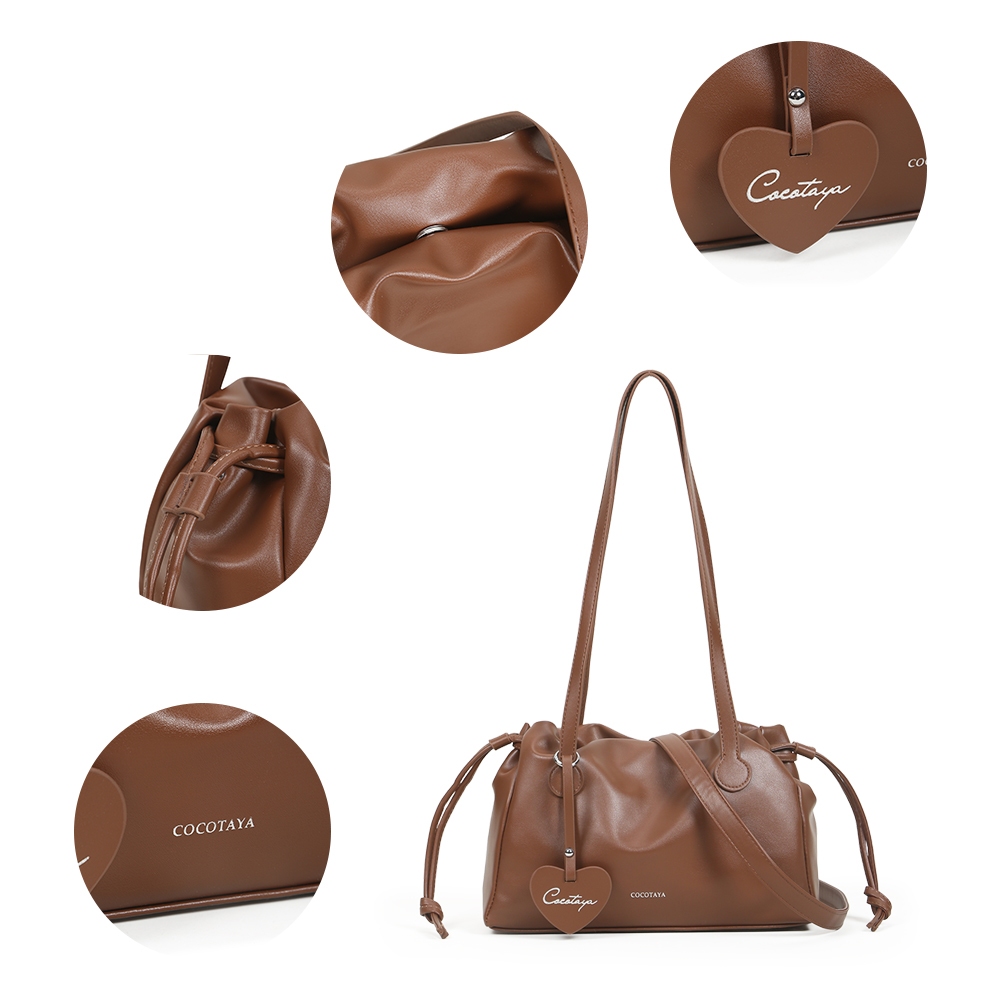 （COCOTAYA）Dannia Bag Túi đeo vai dây rút xếp ly phong cách mới, Túi xách nữ thông thường, Túi đeo nách | BigBuy360 - bigbuy360.vn