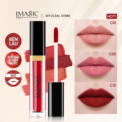 Imagic Matte Lip Gloss Chất lỏng chống thấm nước Lipgloss Matte Lâu dài Gợi cảm Mỹ phẩm Làm đẹp Giữ