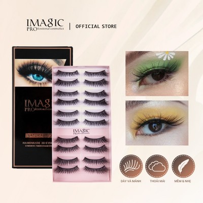 Imagic 10 Cặp Lông Mi Giả Trang Điểm Mắt Dày Dài Tự Nhiên
