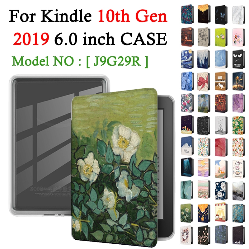 Dành Cho Kindle 10th Gen 2019 J9G29R 6.0 inch Sách Điện Tử Trong Suốt Vỏ Chống Rơi Đánh Thức Giấc Ng