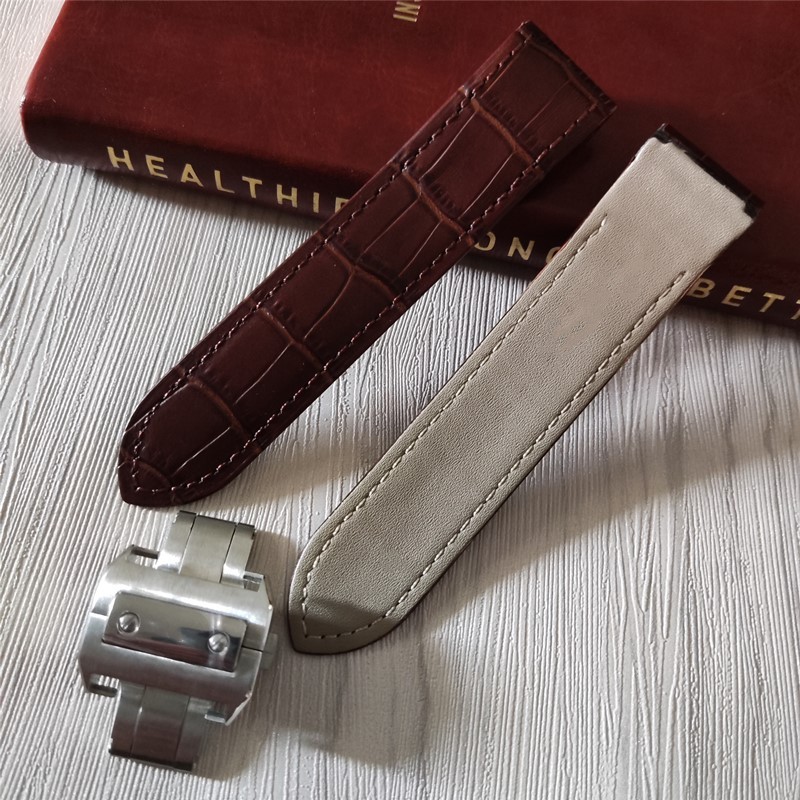 Dây đeo đồng hồ Cartier Santos Thay thế da bò Santos100 Santos Da thật Nam Nữ 23mm 20mm