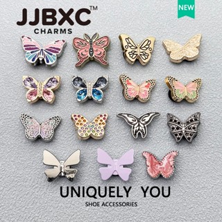  JJBXC Charm phụ kiện giày   chính hãng thích ứng giày độc quyền khóa trang trí bướm kim loại series Sticker Dép   