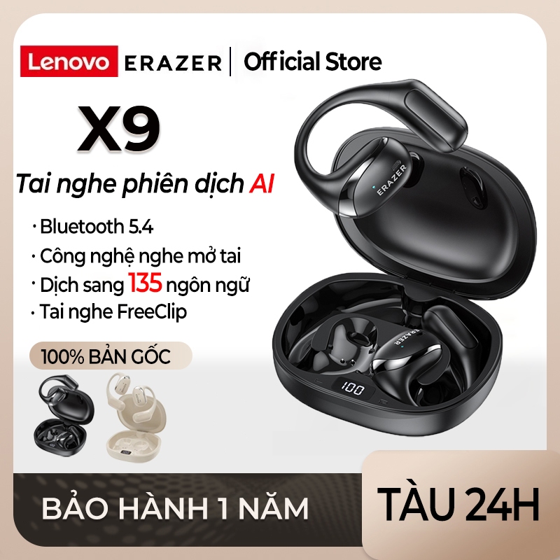 Lenovo ERAZER X9 OWS Tai nghe không dây Bluetooth 5.4 Tai nghe âm thanh nổi 3D Giảm tiếng ồn Hifi Music IPX4 Tai nghe thể thao chống nước | BigBuy360 - bigbuy360.vn
