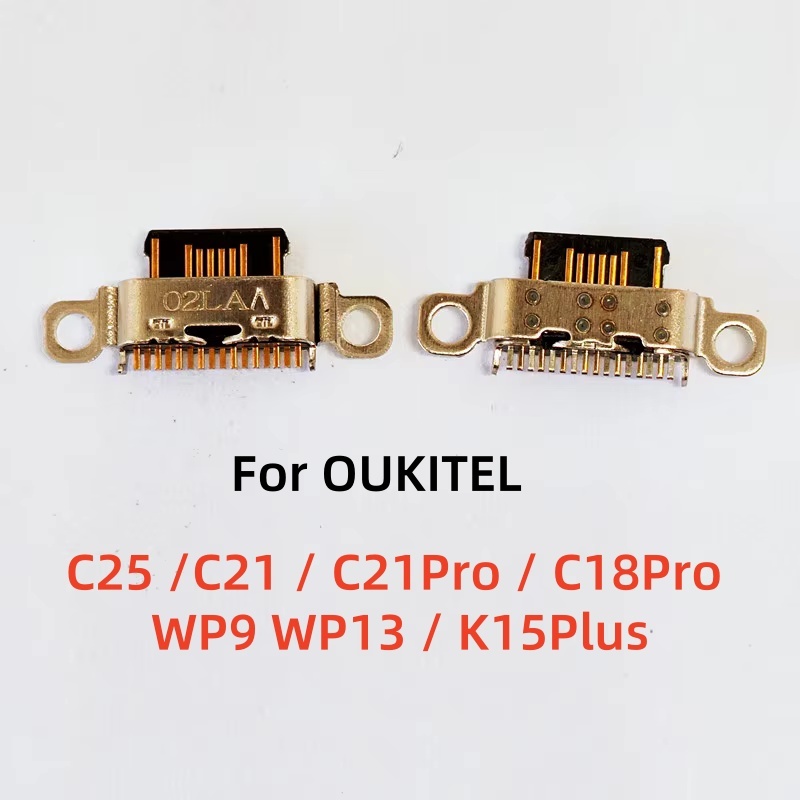 2-10 Chiếc Đế Sạc USB Cổng Sạc Cổng Kết Nối Liên Hệ Ổ Cắm Jack Loại C Cắm Cho Oukitel C25 / C21 / C2