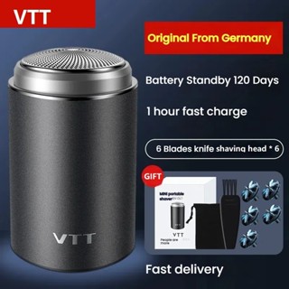 [6 Đầu Máy Cạo Râu] Máy Cạo Râu Điện Mini Đức VTT Máy Cạo Râu Sạc USB Di Động Chống Nước Cho Nam Dành Cho Pin Du Lịch Chờ Trong 120 Ngày