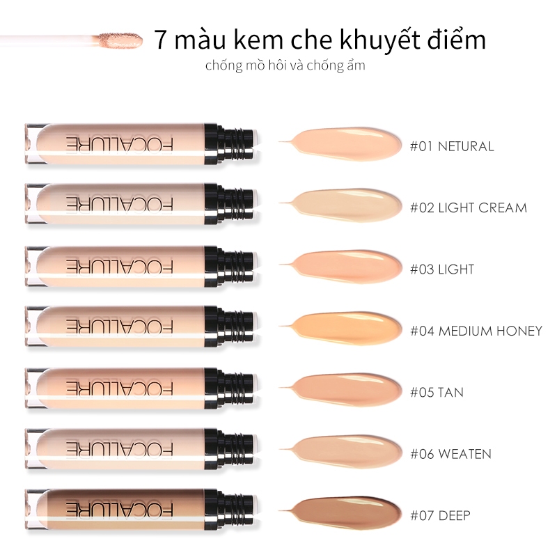 Kem che khuyết điểm FOCALLURE 10g trang điểm chuyên dụng 7 màu tùy chọn | BigBuy360 - bigbuy360.vn