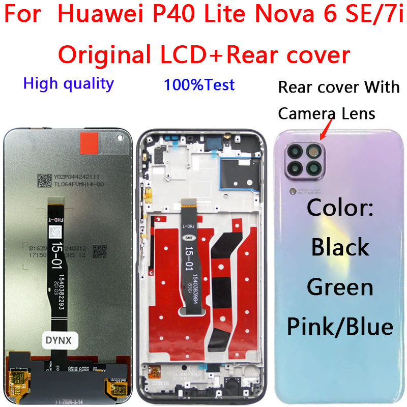 Dành Cho Huawei P40 Lite Nova 6 SE Nova 7i JNY-L21A JNY-AL10 JNY-L22B Màn Hình LCD Bộ Số Hóa Cảm Ứng