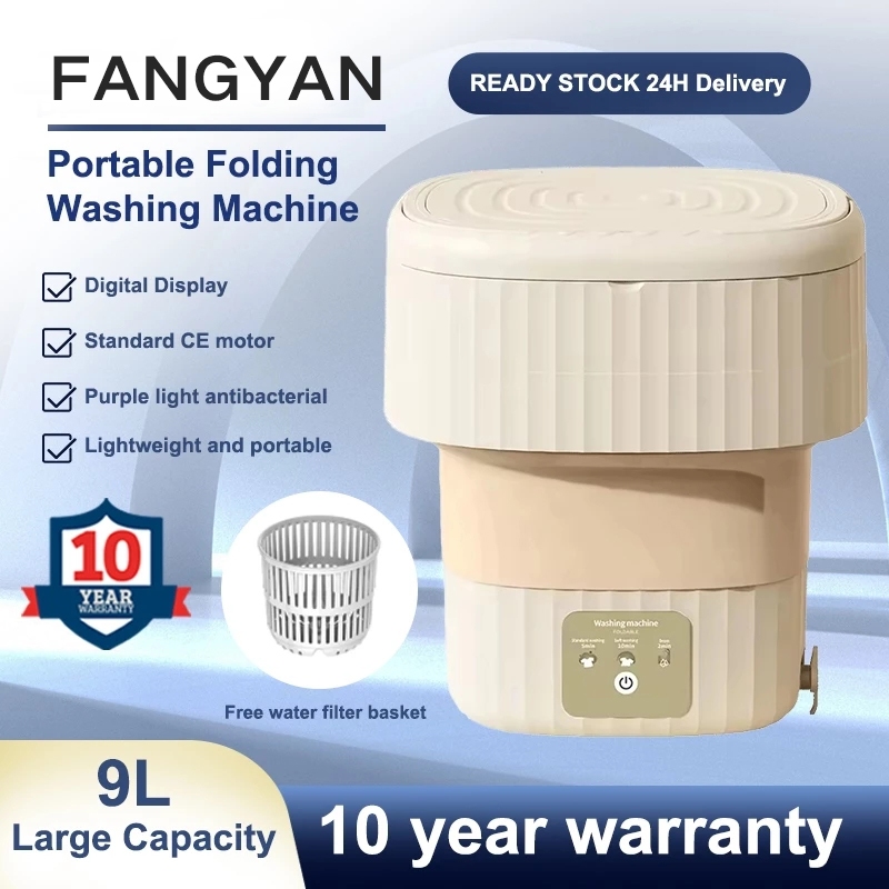 Máy giặt Mini cầm tay Máy gấp và sấy quần áo nhỏ 2 trong 1 9L để sử dụng tại nhà